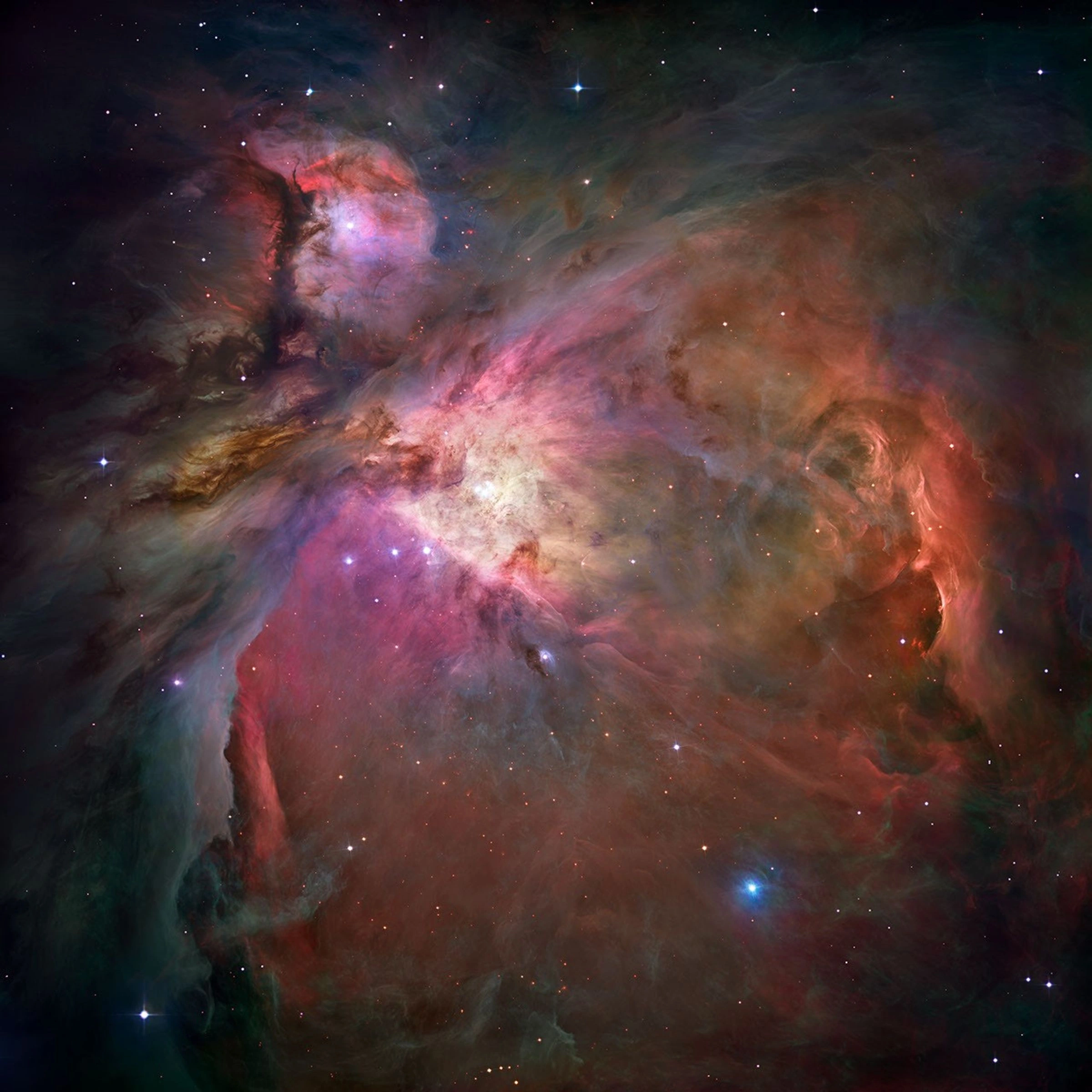ハッブル宇宙望遠鏡によるオリオン大星雲の観測画像